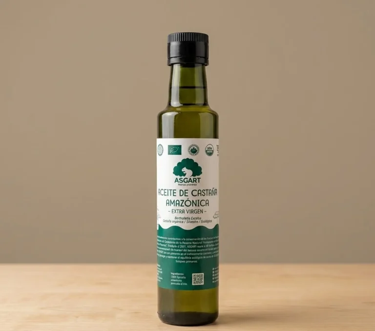 ACEITE DE CASTAÑA AMAZONICA ORGANICA EXTRA VIRGEN ASCART x 250 ml.