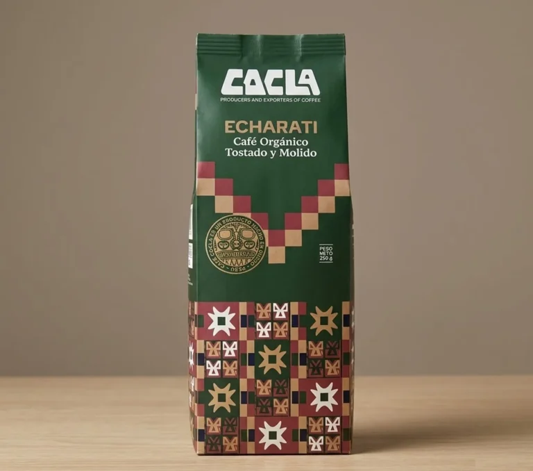 CAFÉ ORGANICO TOSTADO Y MOLIDO COCLA ECHARATI x 250 g.