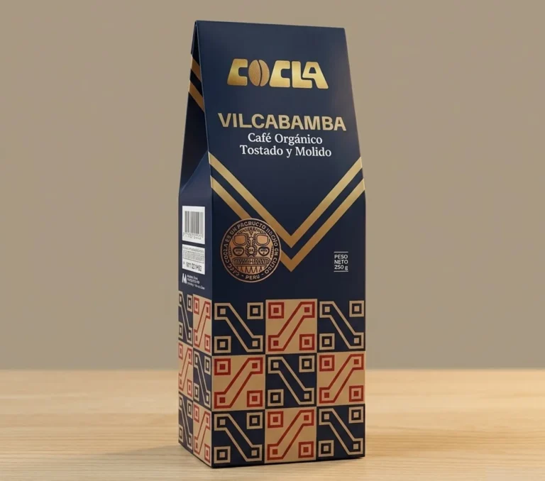 CAFÉ ORGANICO TOSTADO Y MOLIDO COCLA VILCABAMBA x 250 g.