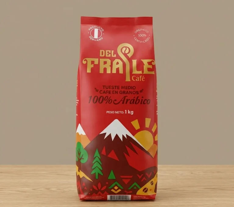 CAFÉ ORGANICO TOSTADO EN GRANO DEL FRAILE x 1 Kg.