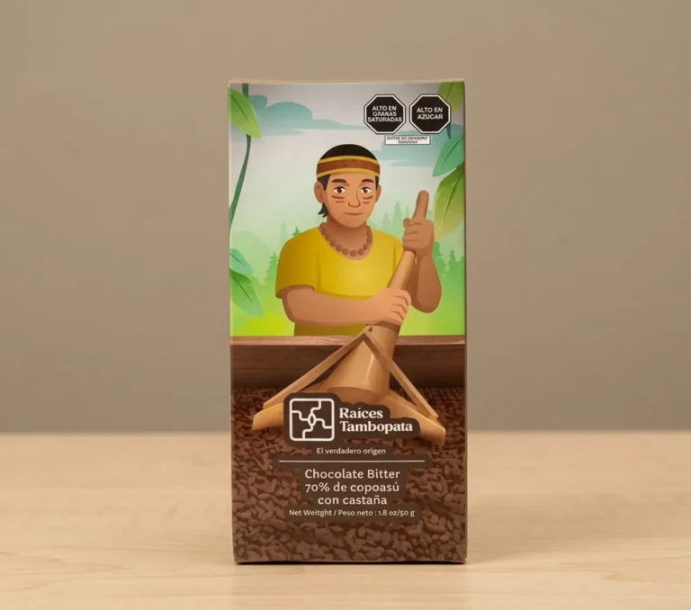 CHOCOLATE BITTER 70% COPOAZU CON CASTAÑA RAICES TAMBOPATA x 50 g.