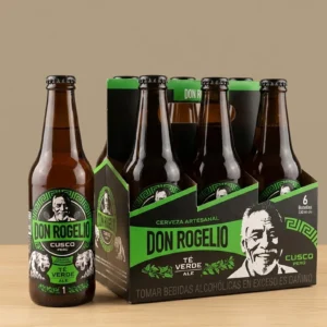 CERVEZA ARTESANAL DON ROGELIO TE VERDE SIXPACK x 330 ml.
