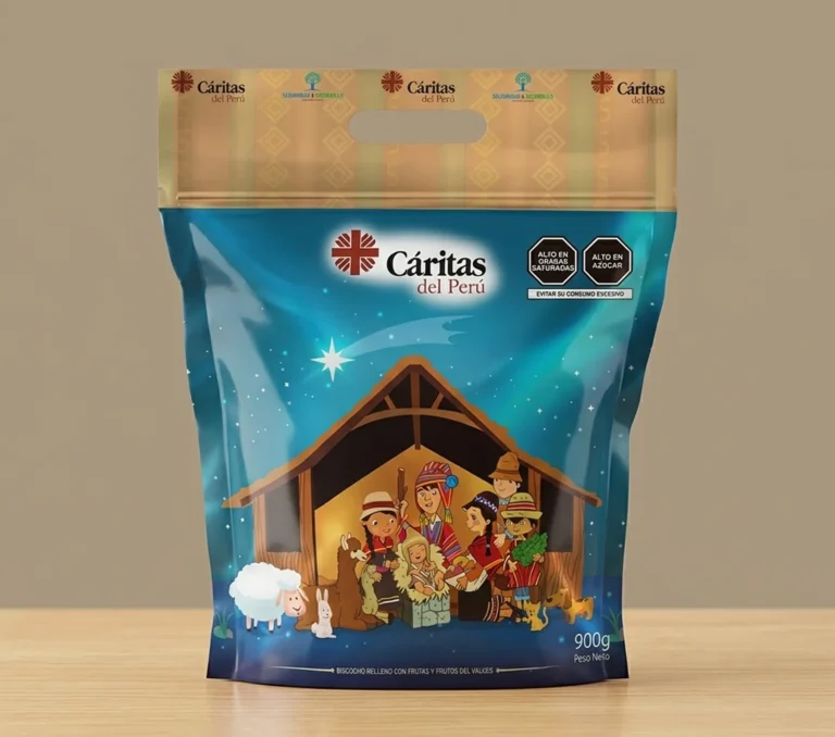 PANETON TRADICIONAL CARITAS DEL PERU BOLSA x 900 g.