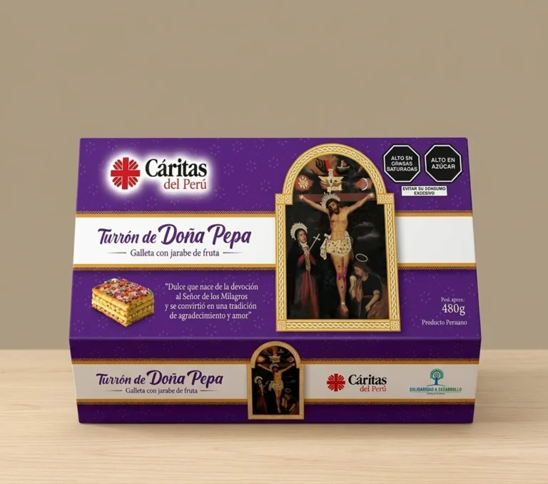 TURRON TRADICIONAL CARITAS DEL PERU CAJA x 480 g.