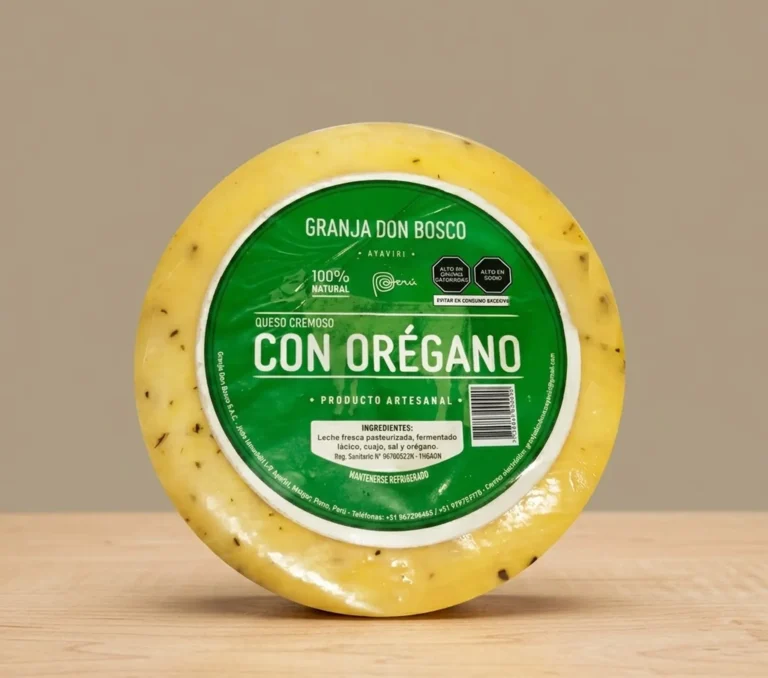 QUESO CREMOSO CON OREGANO GRANJA DON BOSCO x 500 g.