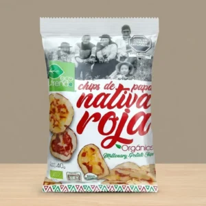 CHIPS PAPA NATIVA ORGÁNICA PULPA ROJA x 40 g.