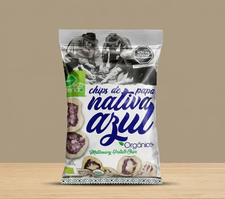 CHIPS PAPA NATIVA ORGÁNICA PULPA AZUL x 40 g.