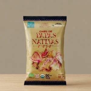 CHIPS PAPA NATIVA ORGÁNICA PULPA ROJA x 100 g.