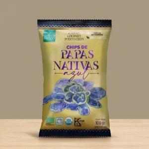 CHIPS PAPA NATIVA ORGÁNICA PULPA AZUL x 100 g.